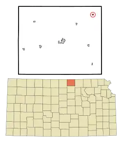 Location within Republic County and Kansas