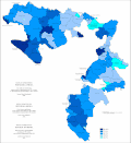 Share of Serbs in Republic of Srpska by municipalities 1991 (territorial organization from 2013)