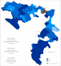 Share of Orthodox in Republika Srpska by municipalities 2013