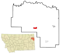 Location of Fox Lake, Montana