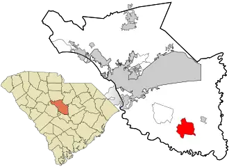 Location in Richland County and the state of South Carolina.