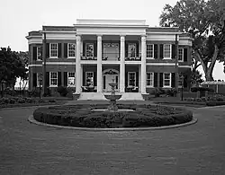 Black and White picture of the Ford Mansion on the Richmond Hill Plantation.
