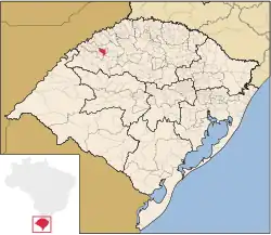 Location of Guarani das Missões in Rio Grande do Sul