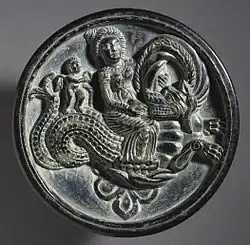 Nereid and a Cherub riding a Sea Monster (Ketos).