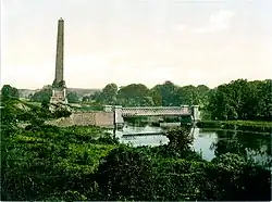 Panoramic view of the Obelisk and the adjoining bridge from the west side (c.1890–1900)