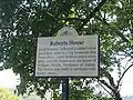 Historic Marker for Roberts House
