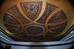 The ceiling on the third floor