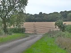 Roman Alignment between the bottom of the modern road and the layby on the A15
