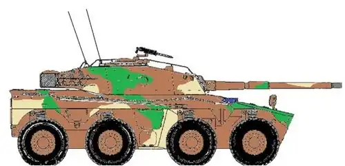 Rooikat Armoured Car 105 mm