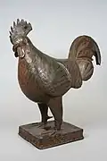 Rooster figure; 18th century; brass; overall: 45.4&nbsp;cm (177⁄8 in.); Metropolitan Museum of Art