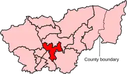 Map showing the location of the Rotherham constituency in South Yorkshire under the boundaries created by the 2023 boundary review and first used at the 2024 general election.