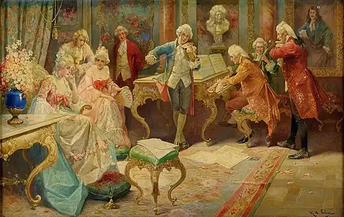 Das Hofkonzert 1900, oil painting, 82 x 130&nbsp;cm