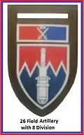 SADF 8 South African Armoured Division 26 Field Artillery Flash