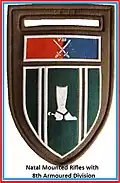 SADF 8 South African Armoured Division Natal Mounted Rifles Flash