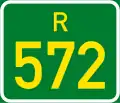 Regional route R572 shield