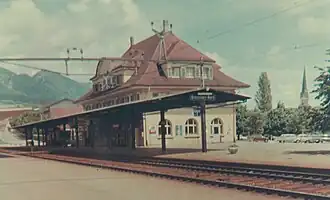 Platforms and station building (undated)