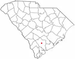 Location of Walterboro, South Carolina