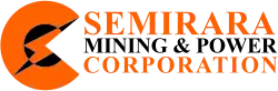 Logo of the Semirara Mining & Power Corporation featuring a stylized thunderbolt superimposed on the letter C glyph in orange tint