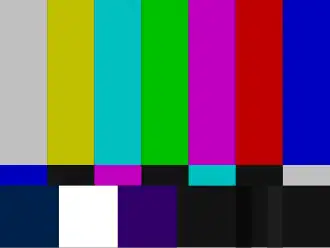 Image 60Color bars used in a test pattern, sometimes used when no program material is available (from History of television)