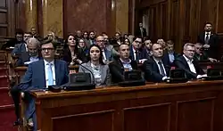 Serbian Progressive Party members of the National Assembly sitting