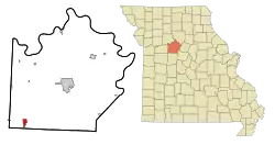 Location of Sweet Springs, Missouri