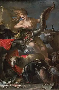 Allegory of Fortune (1658), oil on canvas, 198 x 133&nbsp;cm., J. Paul Getty Museum