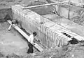 Beginning of the construction works, 1953