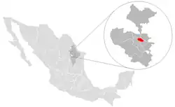 Location of San Nicolás de la Garza in northern Mexico