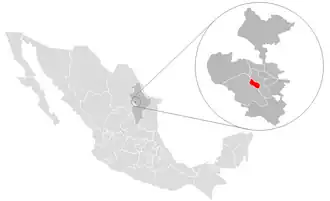 Location in the Monterrey metropolitan area