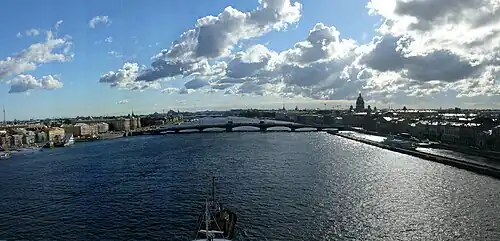 Panoramic view of Neva river
