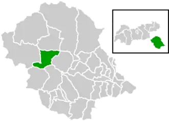 Location within Lienz district