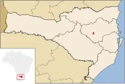 Location in Santa Catarina, Brazil