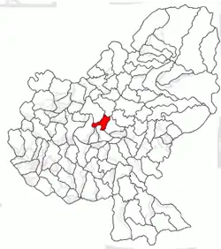 Location in Mureș County