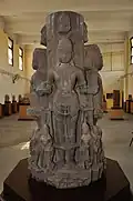 Sarvatobhadra Shiva Linga representing Brahma, Vishnu, Maheshwar and Surya, circa 9th century CE