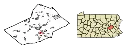 Location of Schuylkill Haven in Schuylkill County, Pennsylvania (left) and of Schuylkill County in Pennsylvania (right)