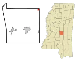 Location of Sebastopol, Mississippi