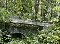 A bridge in the park.