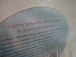 Sign in Brussels, tribute to André Franquin