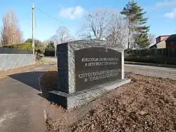 Sign at entrance in 2014