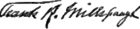 Frank Rosebrook Millspaugh's signature