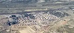 View of the city and refinery of Sinclair, Wyoming