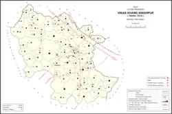 Map showing Phula (#054) in Singhpur CD block