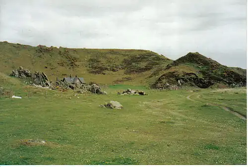 Broadsea Bay, site of Larbrax Iron Age hill fort