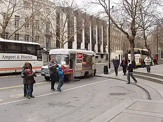 A snack van at the British Museum in London