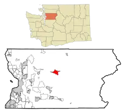 Location of Verlot, Washington