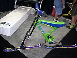 A Lenz Sport Ski Bike which is considered a Type-2 or "Pegger" ski bike