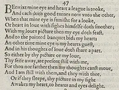 Detail of old-spelling text