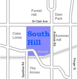 Location of South Hill
