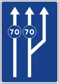 S-50c Lanes reserved for traffic based on the minimum speed