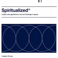 The band name and album title are presented in the upper left region. Below, a graphic of white circles on a navy blue background is shown; a disclaimer below reads "1 tablet 70 min" in reference to the album's length